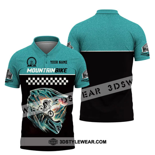 Man Shirt, Custom Name Mountain Bike Shirt, Mountain Bike Lover Hoodie Shirt Polo Long Sleeve Shirt style option 4