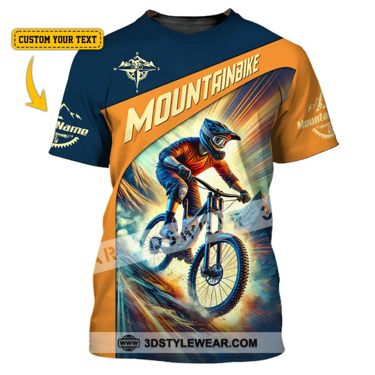 Man Shirt, Custom Name Mountain Bike Shirt, Mountain Bike Lover Hoodie Shirt Polo Long Sleeve Shirt style option 1