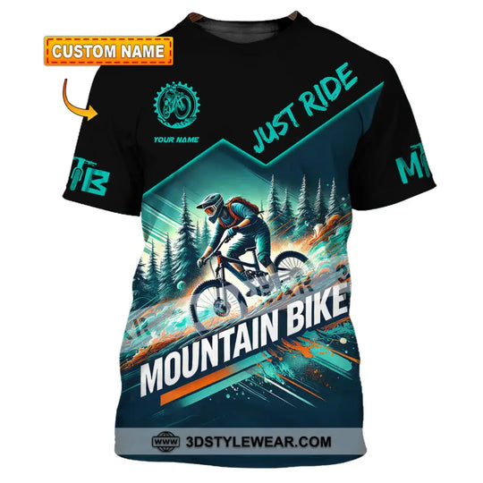 Man Shirt, Custom Name Mountain Bike Shirt, Mountain Bike Lover Hoodie Shirt Polo Long Sleeve Shirt style option 1
