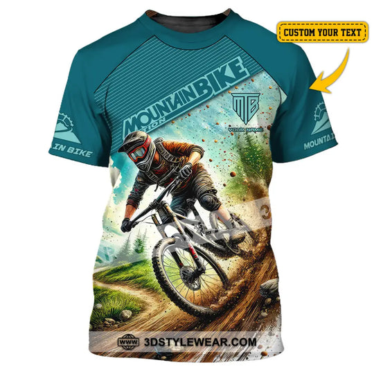 Man Shirt, Custom Name Mountain Bike Shirt, Mountain Bike Lover Hoodie Shirt Polo Long Sleeve Shirt style option 1