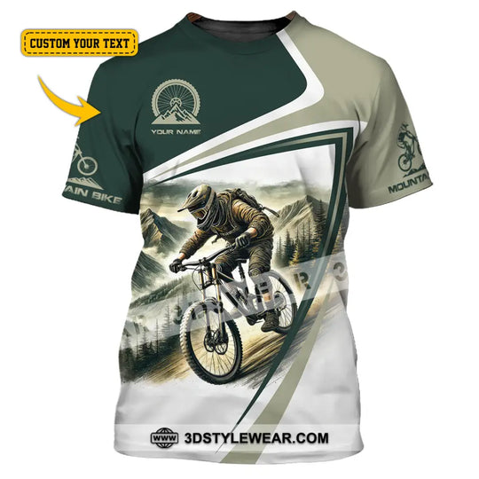 Man Shirt, Custom Name Mountain Bike Shirt, Mountain Bike Lover Hoodie Shirt Polo Long Sleeve Shirt style option 1