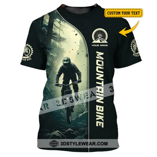 Man Shirt, Custom Name Mountain Bike Shirt, Mountain Bike Lover Hoodie Shirt Polo Long Sleeve Shirt style option 1