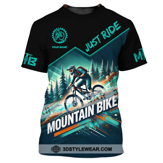 Man Shirt, Custom Name Mountain Bike Shirt, Mountain Bike Lover Hoodie Shirt Polo Long Sleeve Shirt style option 2