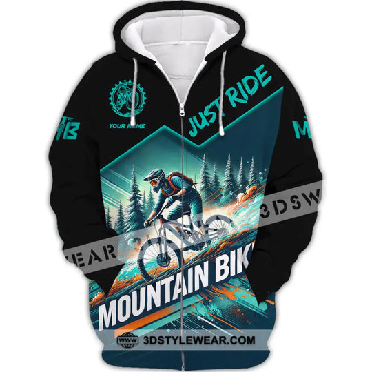 Man Shirt, Custom Name Mountain Bike Shirt, Mountain Bike Lover Hoodie Shirt Polo Long Sleeve Shirt style option 3