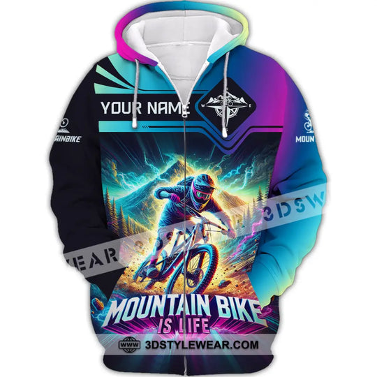 Man Shirt, Custom Name Mountain Bike Shirt, Mountain Bike Lover Hoodie Shirt Polo Long Sleeve Shirt style option 3