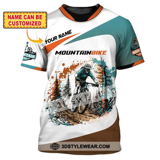 Man Shirt, Custom Name Mountain Bike Shirt, Mountain Bike Lover T-Shirt style option 1