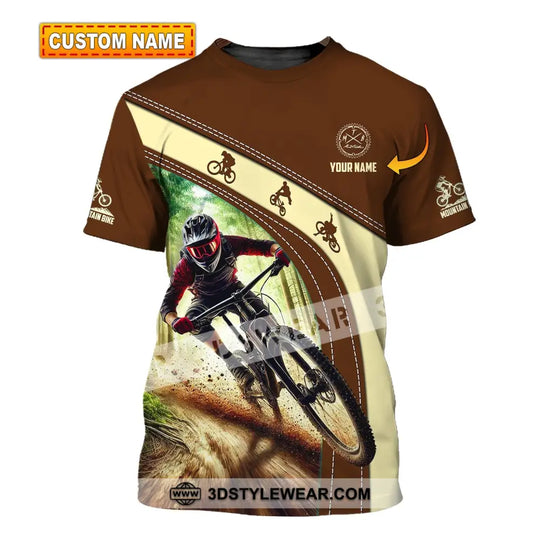 Man Shirt, Custom Name Mountain Bike Shirt, Mountain Bike Polo Long Sleeve, Mountain Bike Gift style option 1