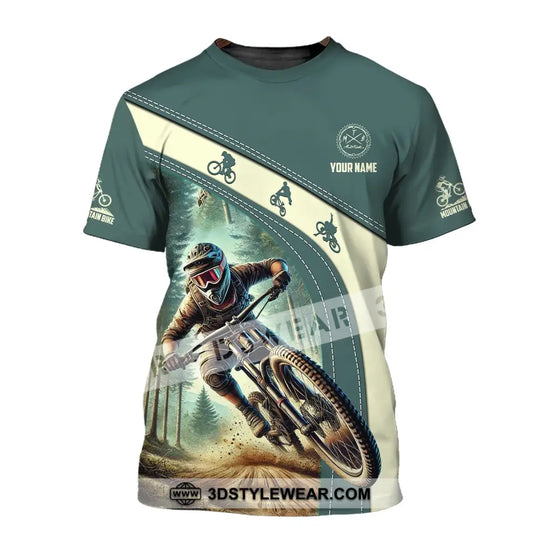 Man Shirt, Custom Name Mountain Bike Shirt, Mountain Bike Polo Long Sleeve, Mountain Bike Gift style option 2