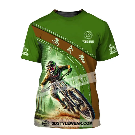 Man Shirt, Custom Name Mountain Bike Shirt, Mountain Bike Polo Long Sleeve, Mountain Bike Gift style option 2