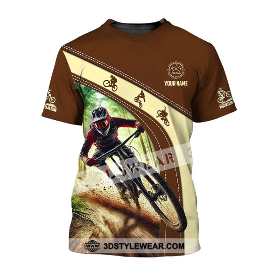 Man Shirt, Custom Name Mountain Bike Shirt, Mountain Bike Polo Long Sleeve, Mountain Bike Gift style option 2
