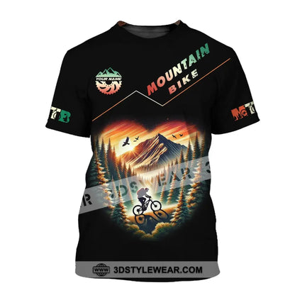 Man Shirt Custom Name Mountain Bike Polo Long Sleeve Gift T-Shirt / S T-Shirt