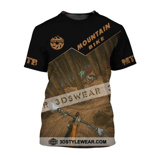 Man Shirt, Custom Name Mountain Bike Shirt, Mountain Bike Polo Long Sleeve, Mountain Bike Gift style option 2