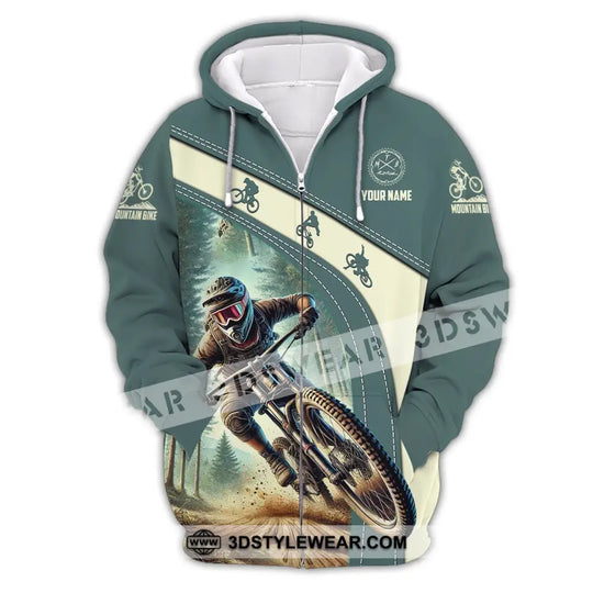 Man Shirt, Custom Name Mountain Bike Shirt, Mountain Bike Polo Long Sleeve, Mountain Bike Gift style option 3