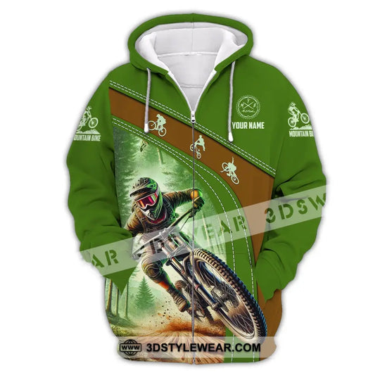 Man Shirt, Custom Name Mountain Bike Shirt, Mountain Bike Polo Long Sleeve, Mountain Bike Gift style option 3