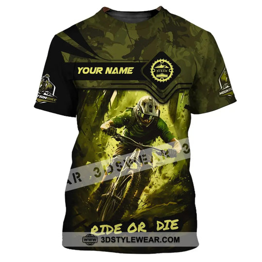 Man Shirt, Custom Name Polo Shirt for Mountain Bike Lover, Mountain Bike Gift, Mountain Bike Hoodie Long Sleeve Shirt style option 2