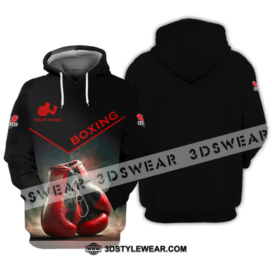 Man Shirt - Custom Name Shirt - Red Boxing Gloves Shirt style option 3