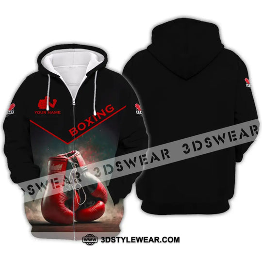 Man Shirt - Custom Name Shirt - Red Boxing Gloves Shirt style option 4