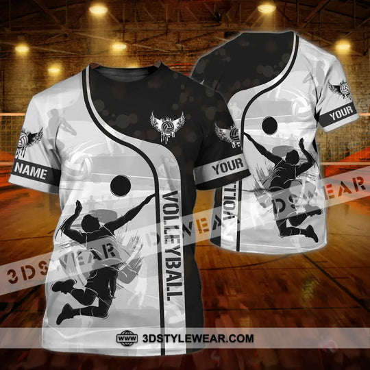 Man Shirt - Custom Name T-Shirt - Volleyball Shirt - Volleyball Clothing style option 1