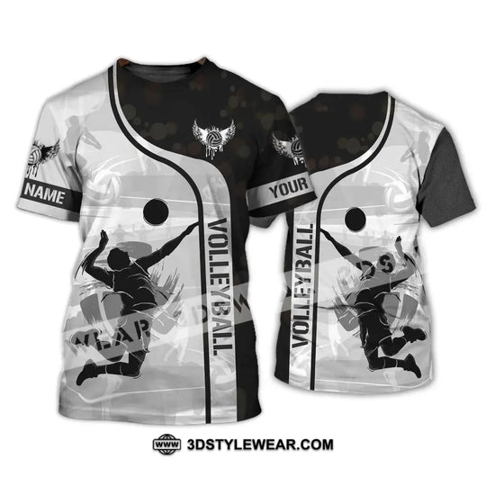 Man Shirt - Custom Name T-Shirt - Volleyball Shirt - Volleyball Clothing style option 2