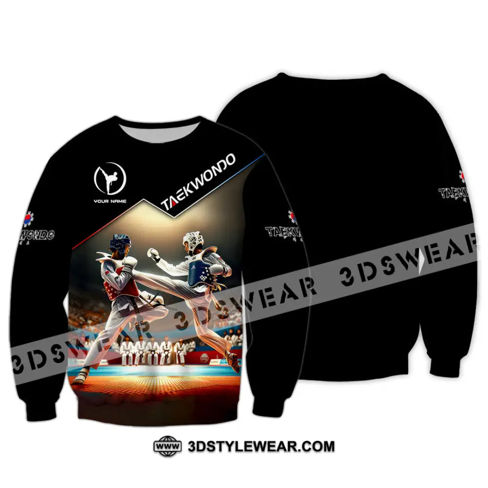 Man Shirt Custom Name Taekwondo Shirt Taekwondo Lover Hoodie Shirt Polo Long Sleeve Shirt - Long Sleeve / S - T-shirt