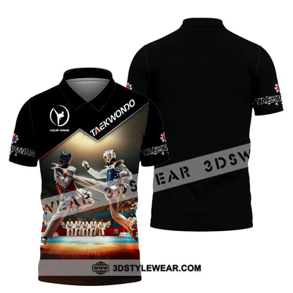 Man Shirt Custom Name Taekwondo Shirt Taekwondo Lover Hoodie Shirt Polo Long Sleeve Shirt - Polo Shirt / S - T-shirt