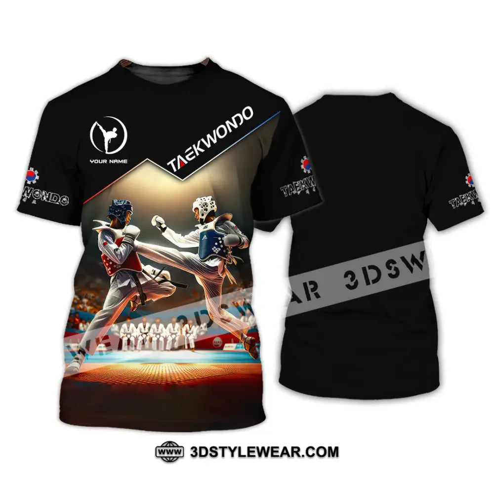 Man Shirt Custom Name Taekwondo Shirt Taekwondo Lover Hoodie Shirt Polo Long Sleeve Shirt - T-Shirt / S - T-shirt