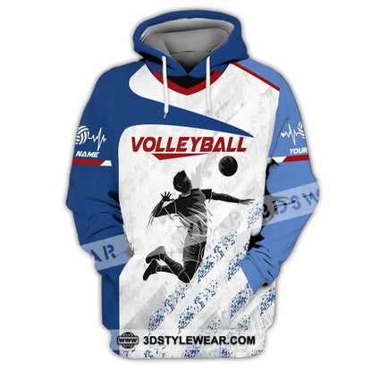 Man Shirt Custom Name Volleyball Gift For Players T-Shirt Club Hoodie / S