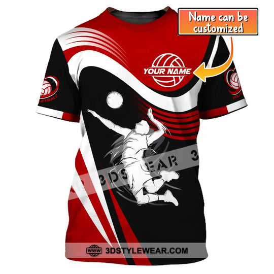 Man Shirt, Custom Name Volleyball Shirt, T-Shirt for Volleyball Club, Gift for Volleyball Players style option 1