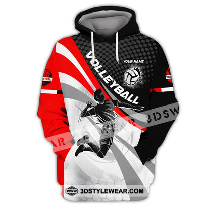 Man Shirt Custom Name Volleyball T-Shirt For Club Gift Players Hoodie / S