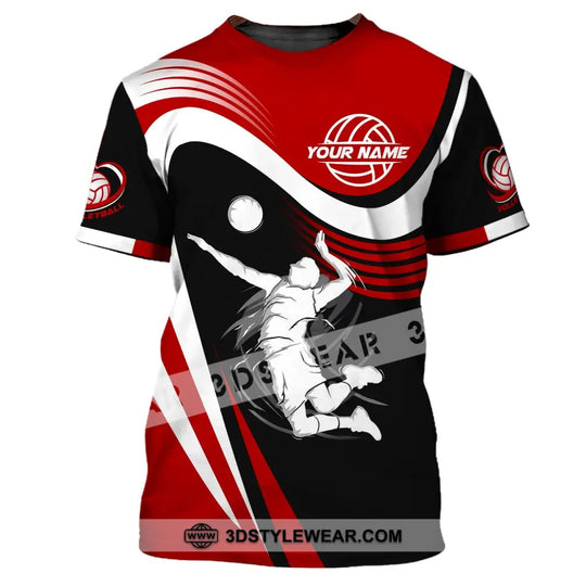 Man Shirt, Custom Name Volleyball Shirt, T-Shirt for Volleyball Club, Gift for Volleyball Players style option 2