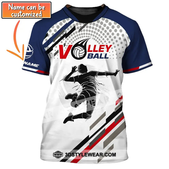 Man Shirt, Custom Name Volleyball T-shirt, Volleyball Shirt, Gift for Volleyball Player style option 1