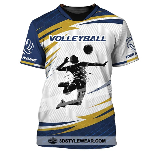 Man Shirt, Custom Name Volleyball T-shirt, Volleyball Shirt, Gift for Volleyball Player style option 2