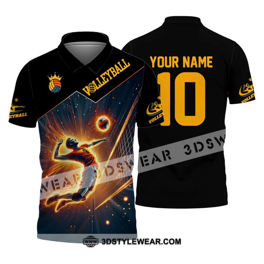 Man Shirt, Custom Name Volleyball T-Shirt, Volleyball Hoodie Long Sleeve Shirt style option 4