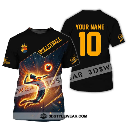 Man Shirt, Custom Name Volleyball T-Shirt, Volleyball Hoodie Long Sleeve Shirt style option 2
