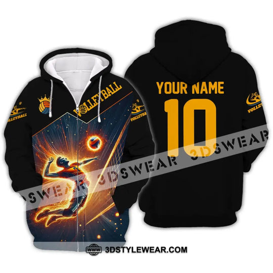 Man Shirt, Custom Name Volleyball T-Shirt, Volleyball Hoodie Long Sleeve Shirt style option 3