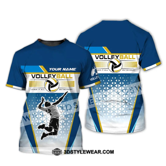 Man Shirt, Custom Volleyball Shirt, Leave It All On The Court, T-Shirt for Volleyball Team, Gift for Volleyball Players style option 3