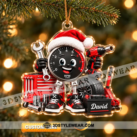 Mechanic Home Decor, Christmas Ornament, Personalized Ornament style option 1