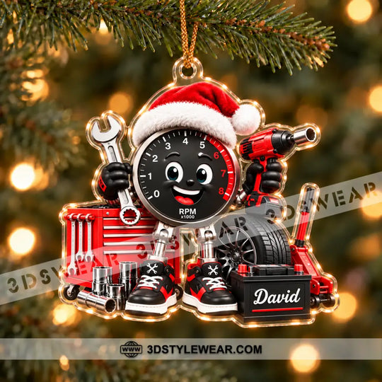Mechanic Home Decor, Christmas Ornament, Personalized Ornament style option 2