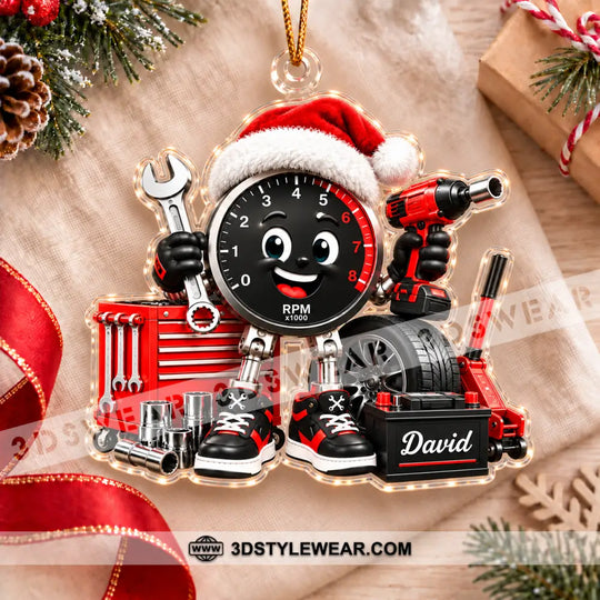 Mechanic Home Decor, Christmas Ornament, Personalized Ornament style option 3