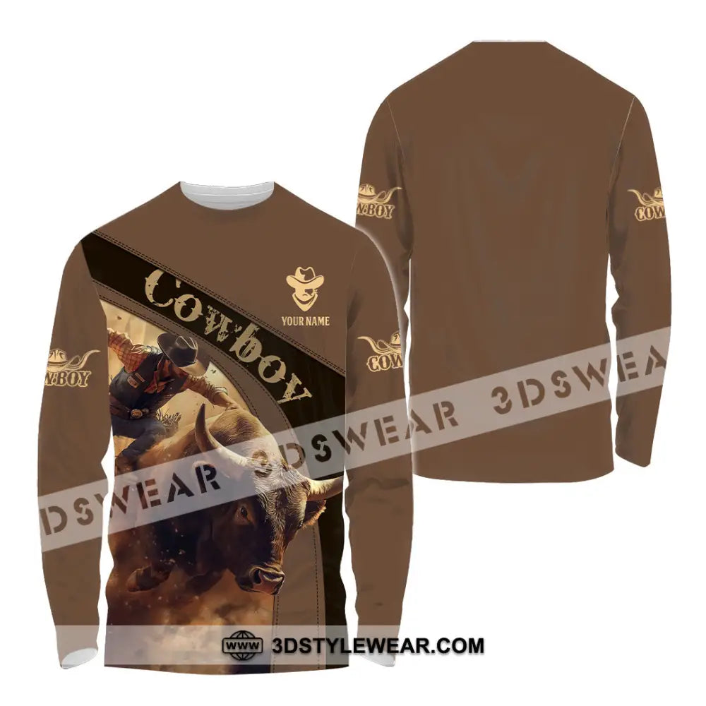 Men Shirt - Custom Cowboy Shirt - Long Sleeve Shirt / S - T-shirt