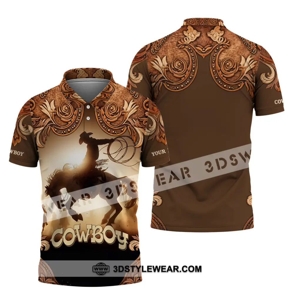 Men Shirt - Custom Cowboy Shirt - Polo Shirt / S - T-shirt
