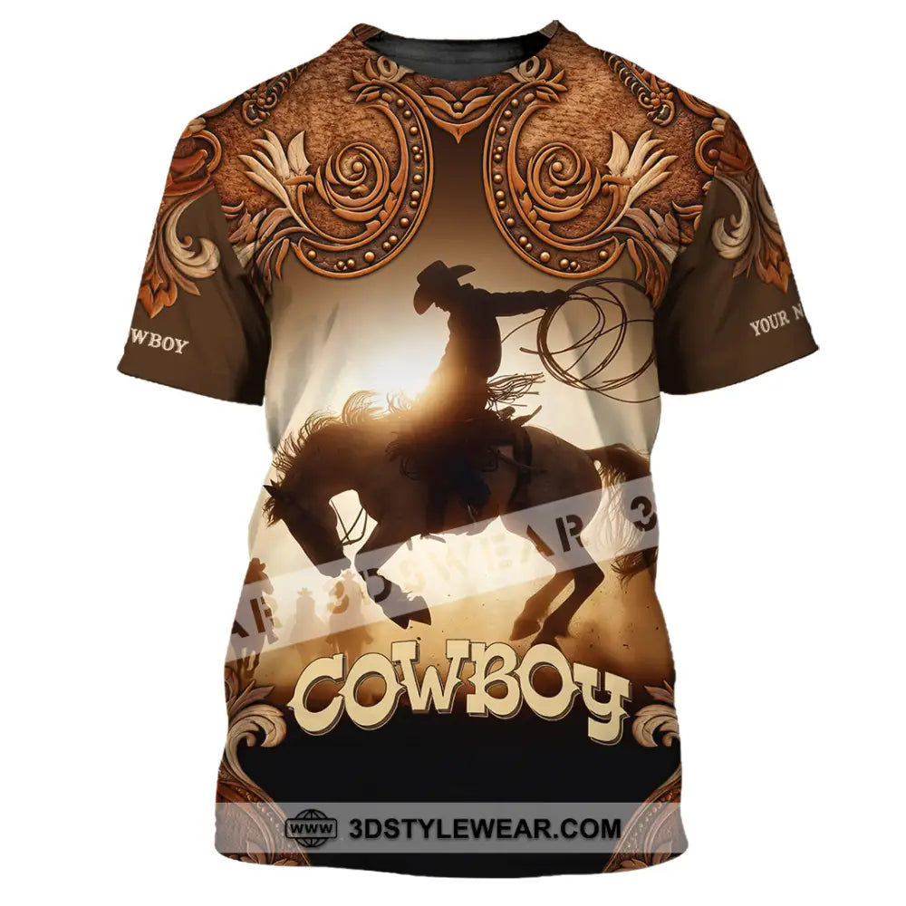 Men Shirt - Custom Cowboy Shirt - T-Shirt / S - T-shirt