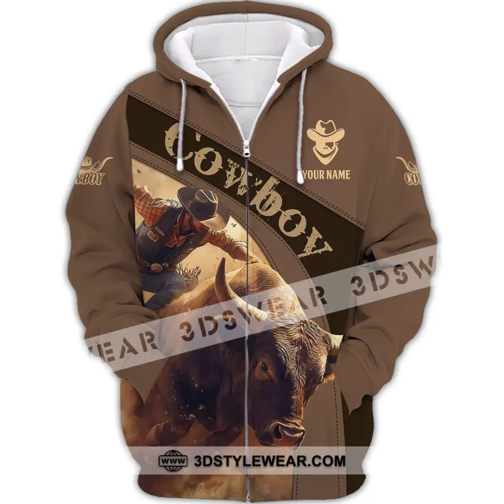 Men Shirt - Custom Cowboy Shirt - Zipper Hoodie / S - T-shirt