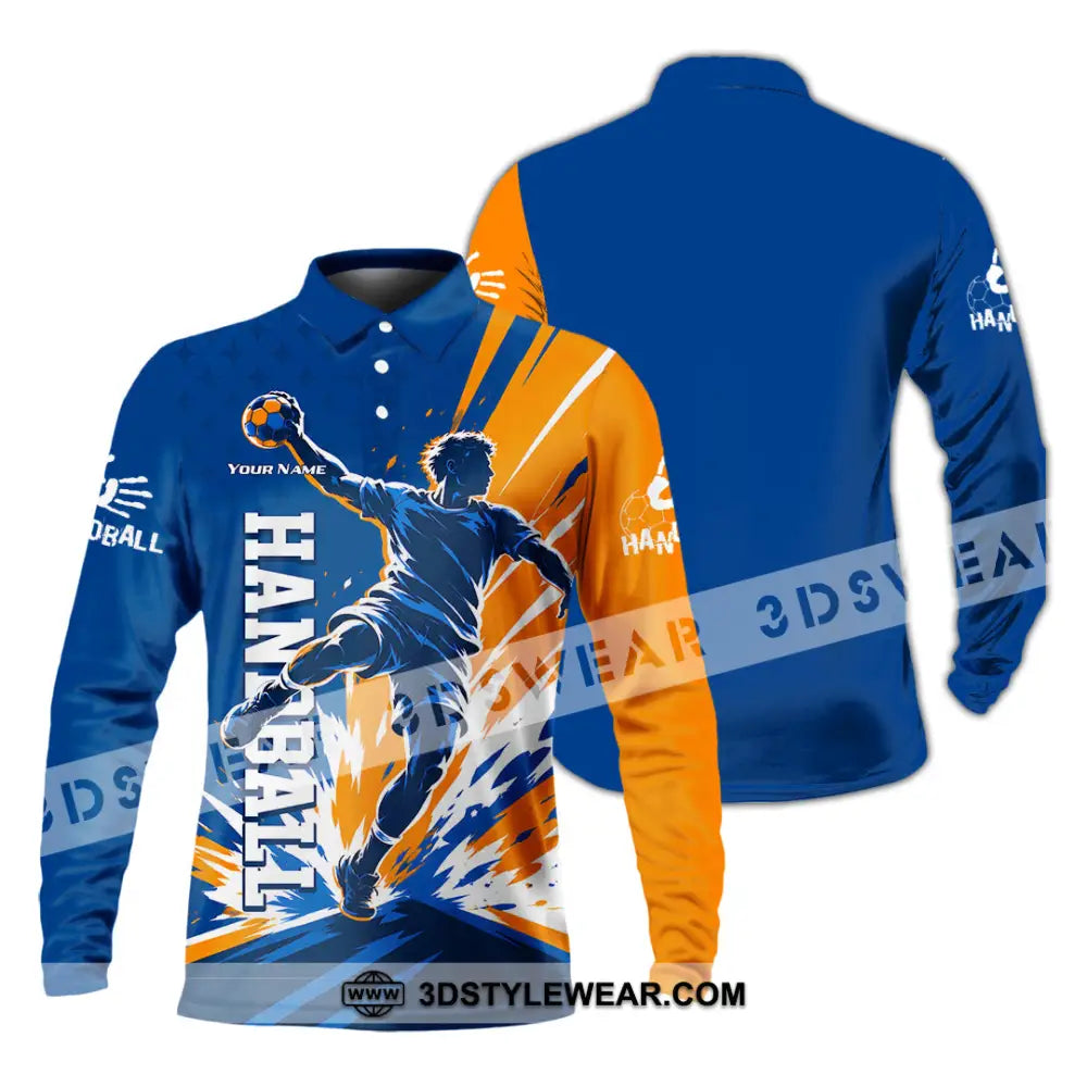 Men Shirt - Custom Handball Shirt - Long Sleeve Polo / S - T-shirt