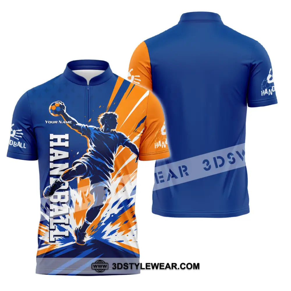 Men Shirt - Custom Handball Shirt - Zipper Polo Shirt / S - T-shirt