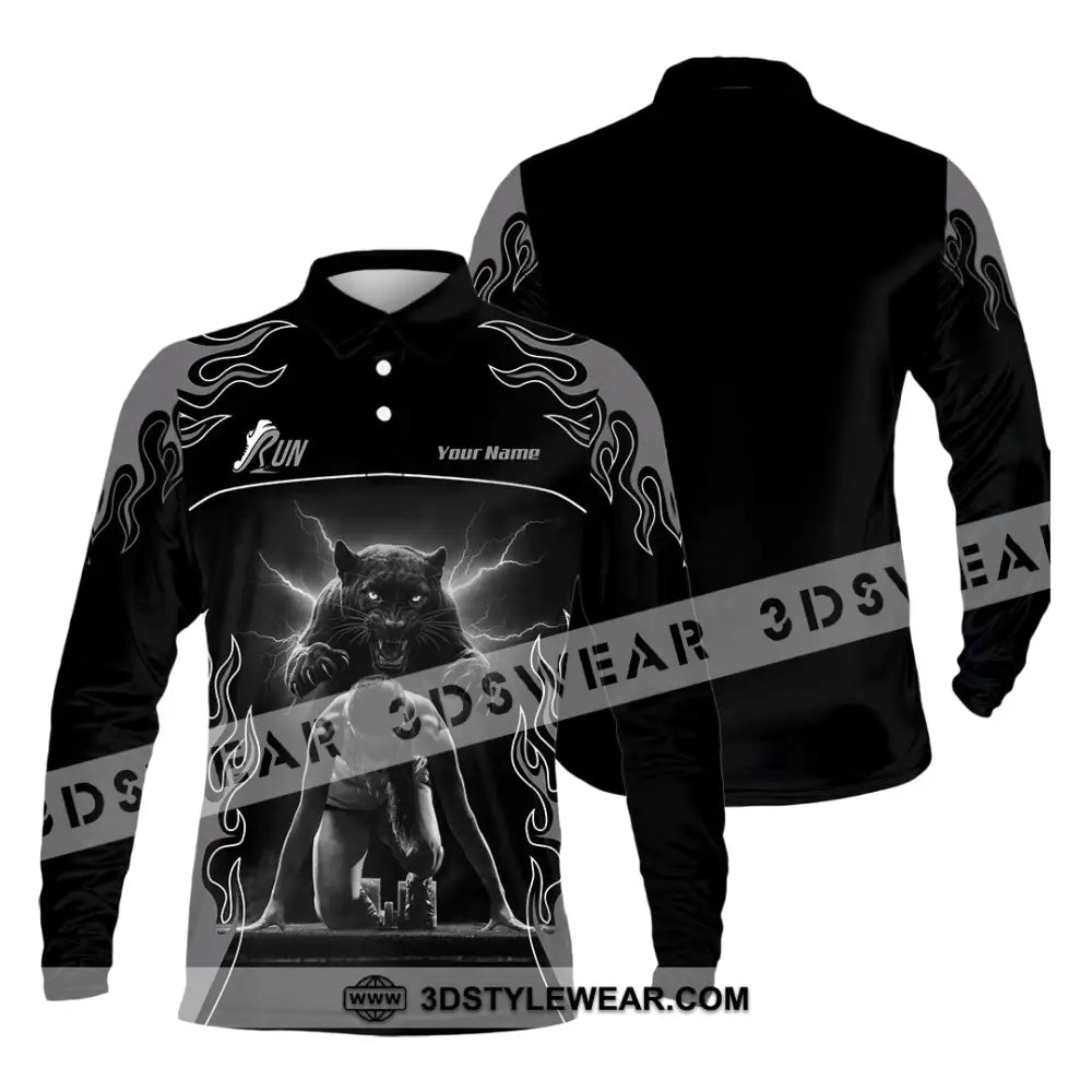 Men Shirt - Custom Ready To Run Love Running Shirt - Long Sleeve Polo / S - T-shirt