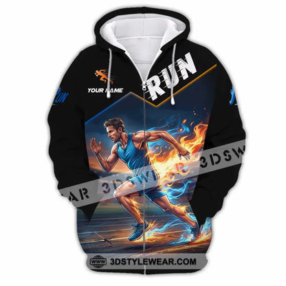Men Shirt - Custom Run Shirt - Zipper Hoodie / S - T-shirt