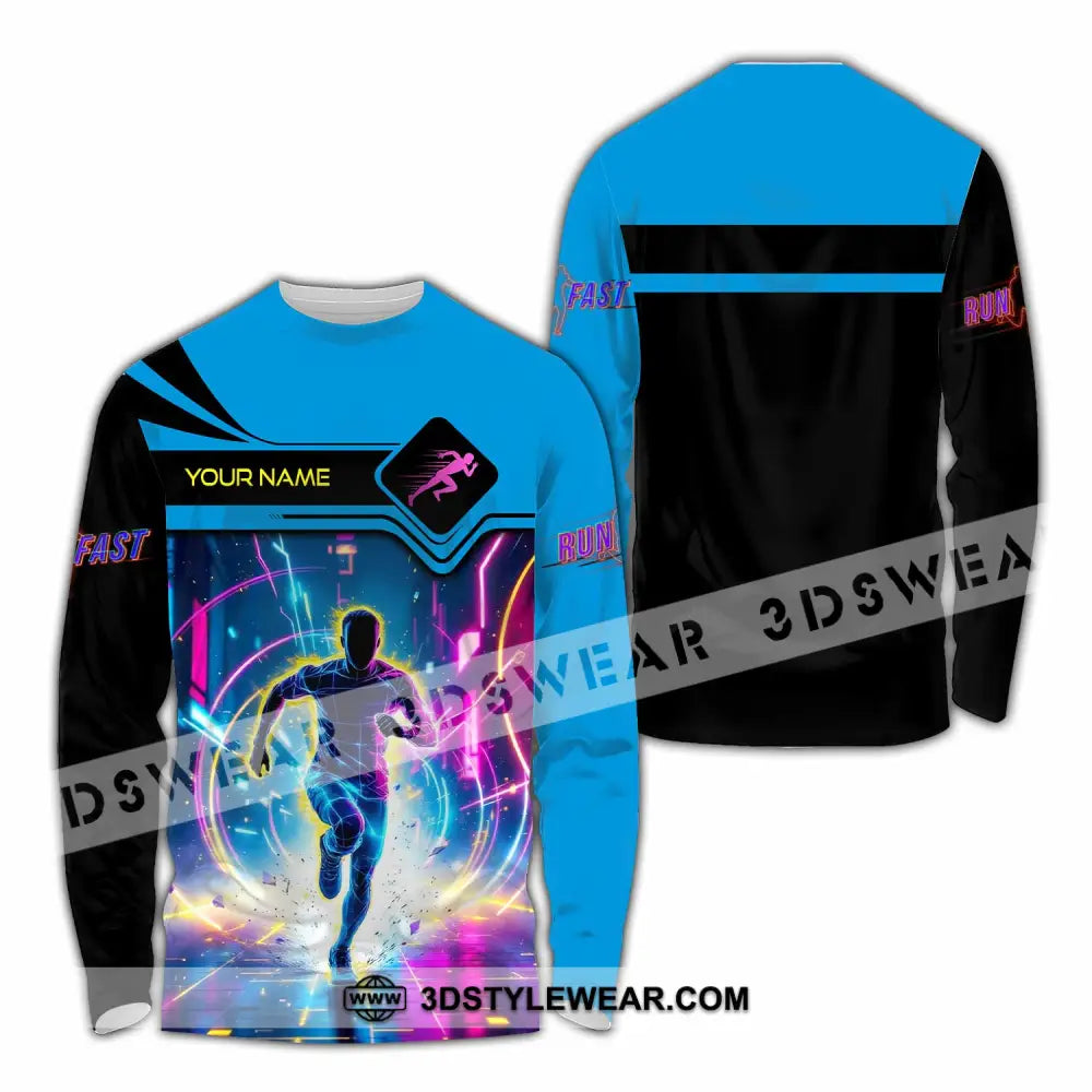 Men Shirt - Custom Running Shirt - Long Sleeve Shirt / S - T-shirt