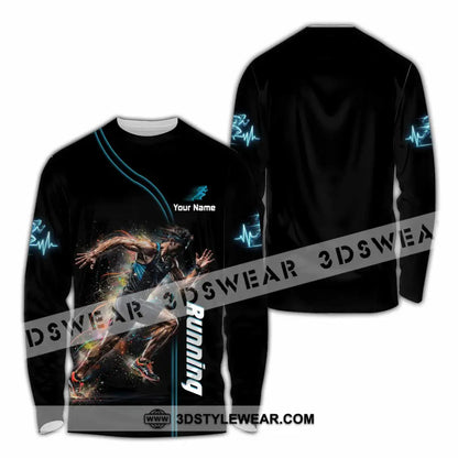 Men Shirt - Custom Running Shirt - Long Sleeve Shirt / S - T-shirt