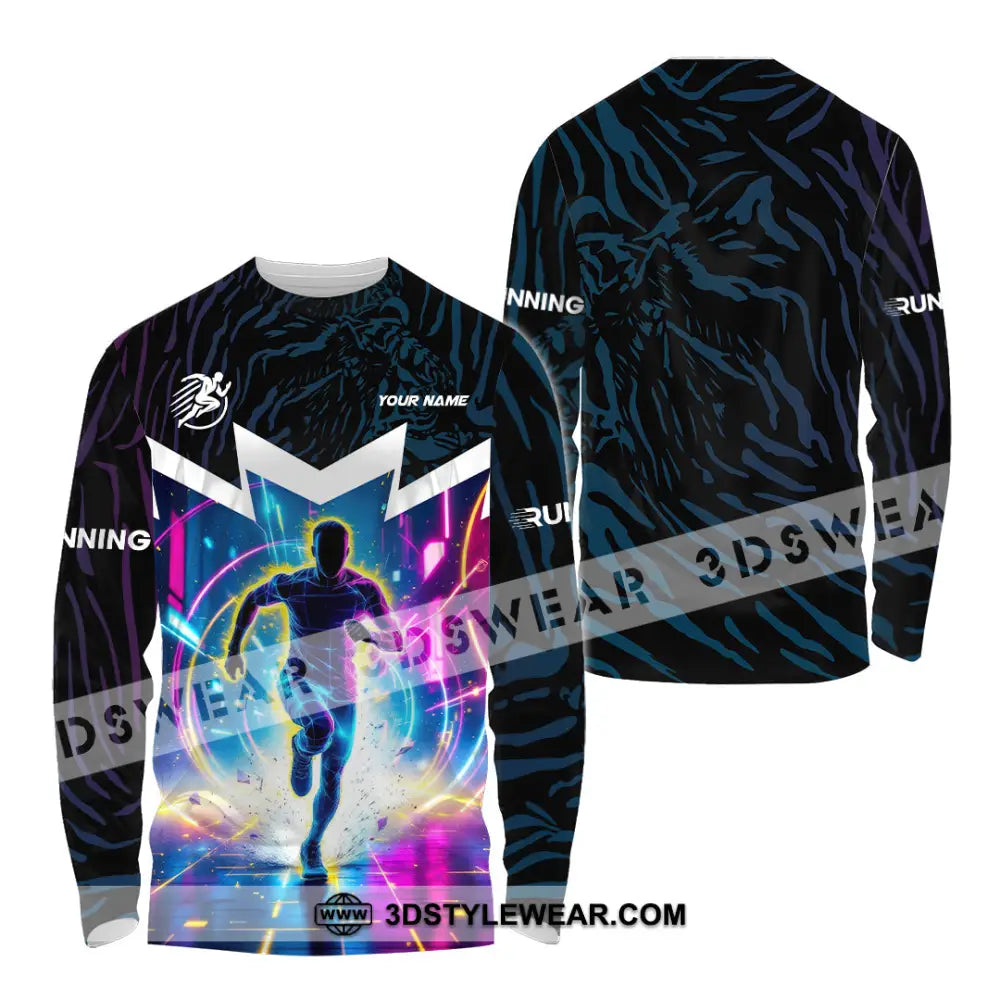 Men Shirt - Custom Running Love Runner Shirt - Long Sleeve Shirt / S - T-shirt